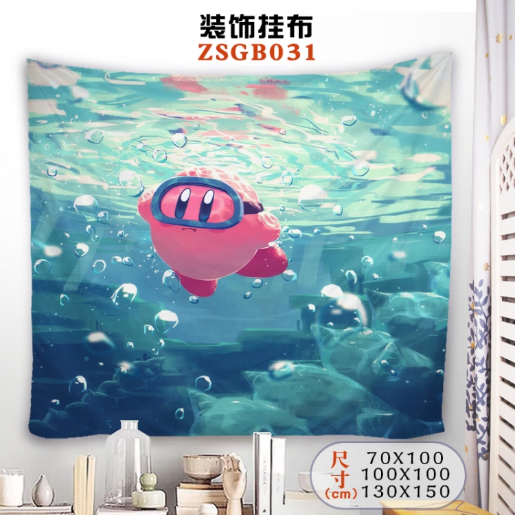 Kirby Anime tablecloth decoration hanging cloth 130X150 supports customization ZSGB031