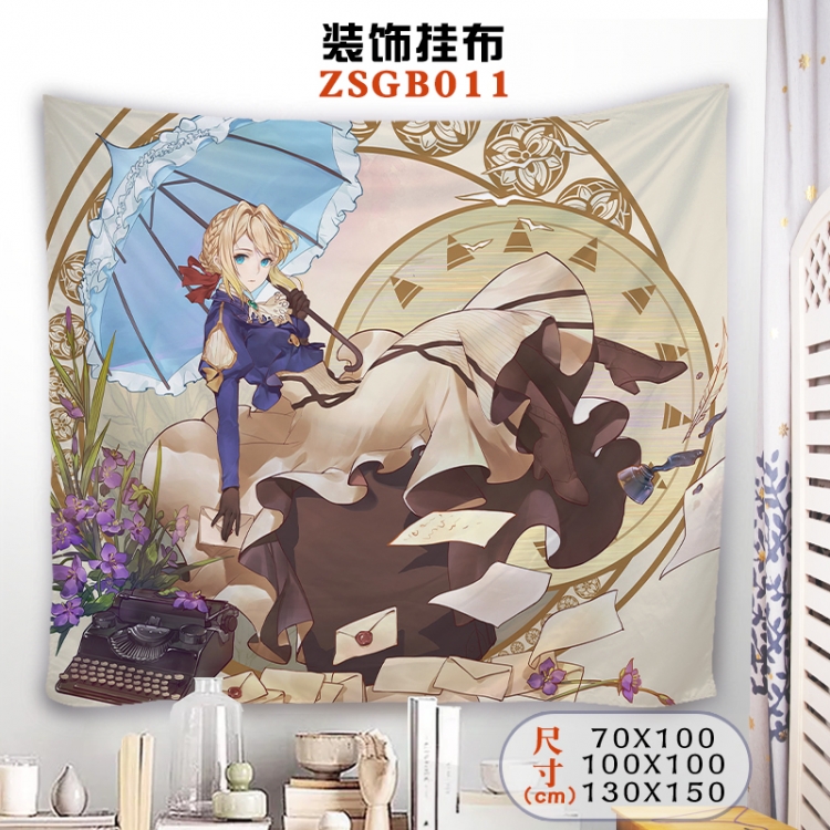 Violet Evergarden Anime tablecloth decoration hanging cloth 130X150 supports customization ZSGB011