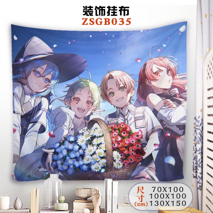 Mushoku Tensei  Anime tablecloth decoration hanging cloth 130X150 supports customization ZSGB035