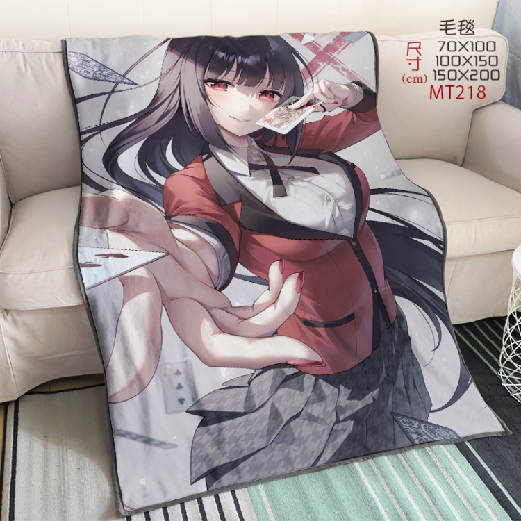 Kakegurui Anime oversized mink flannel blanket 150X200CM customizable