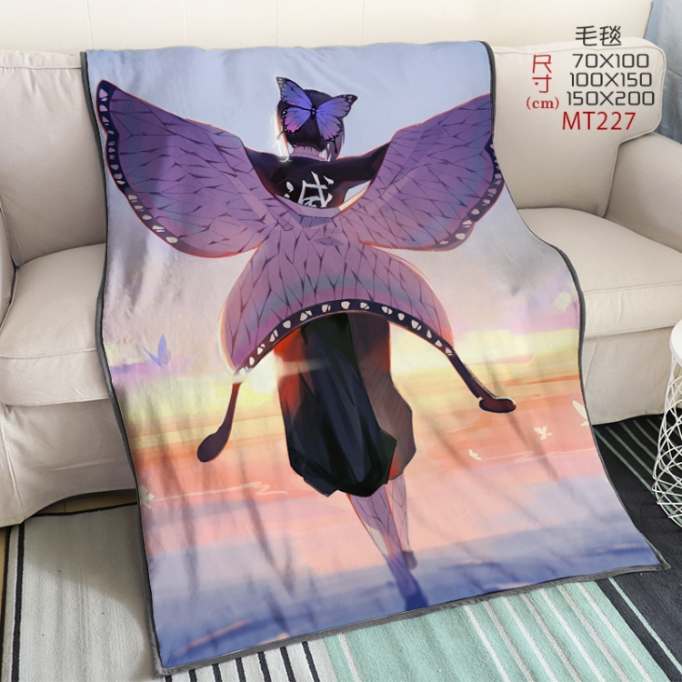 Demon Slayer Kimets Anime oversized mink flannel blanket 150X200CM customizable MT227