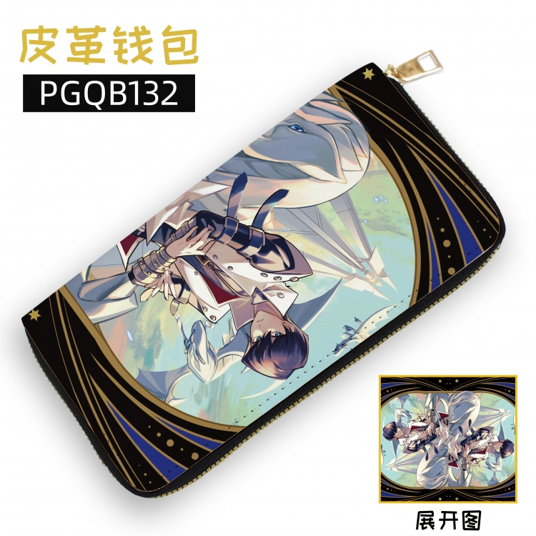 Yugioh Anime leather zipper wallet supports customization to images