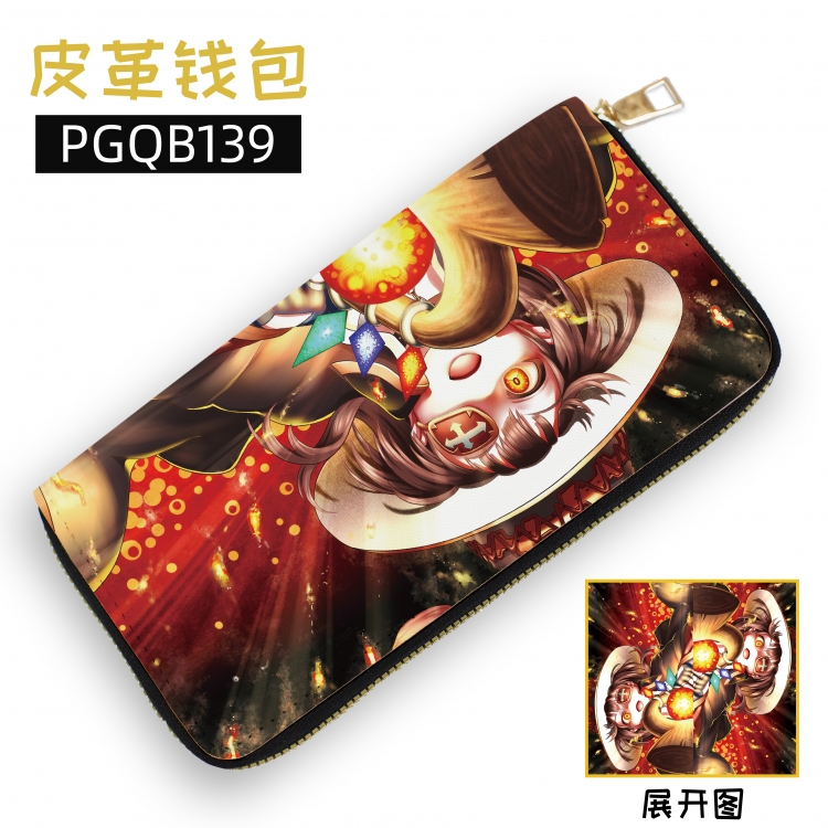 Blessings for a better world Anime leather zipper wallet supports customization to images PGQB139