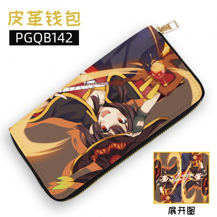Blessings for a better world Anime leather zipper wallet supports customization to images PGQB142