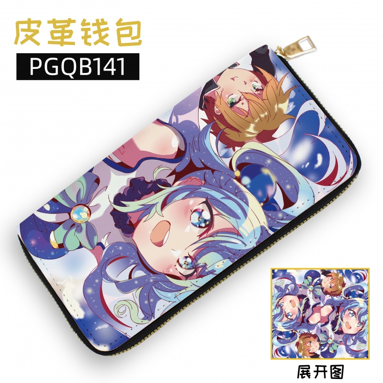 Blessings for a better world Anime leather zipper wallet supports customization to images PGQB141