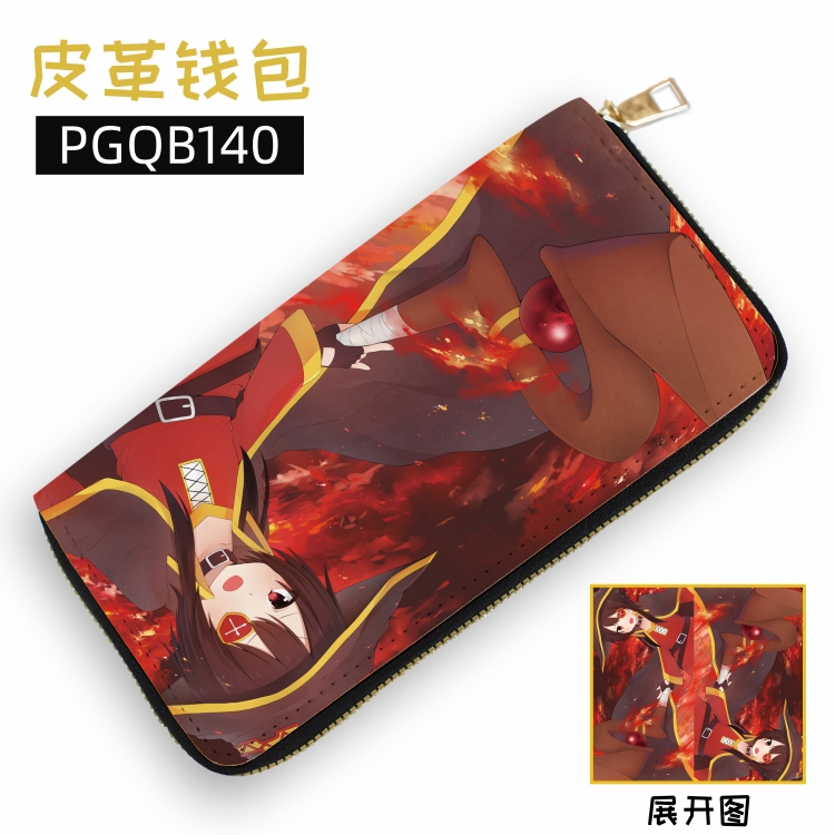 Blessings for a better world Anime leather zipper wallet supports customization to images PGQB140