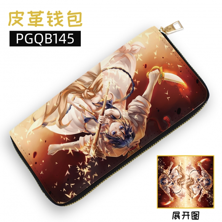 Magi Anime leather zipper wallet supports customization to images PGQB145