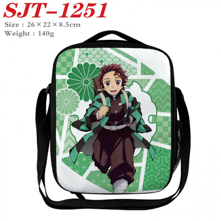 Demon Slayer Kimets Anime Lunch Bag Crossbody Bag 26x22x8.5cm SJT-1251