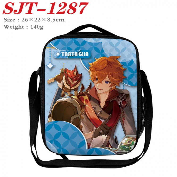 Genshin Impact Anime Lunch Bag Crossbody Bag 26x22x8.5cm   SJT-1287