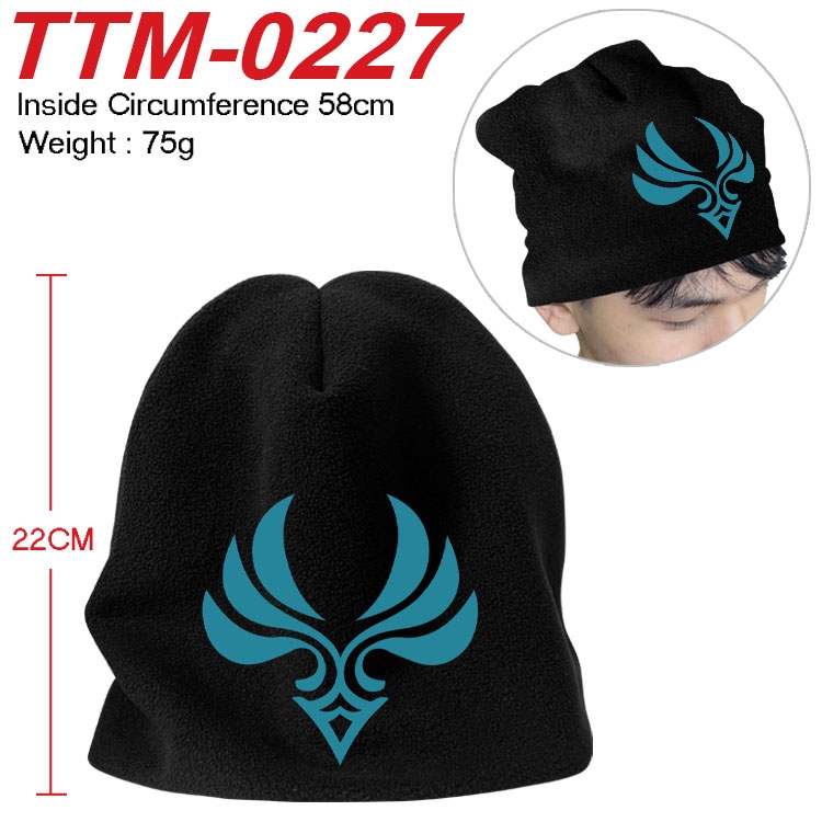 Genshin Impact Printed plush cotton hat with a hat circumference of 58cm (adult size) TTM-0227