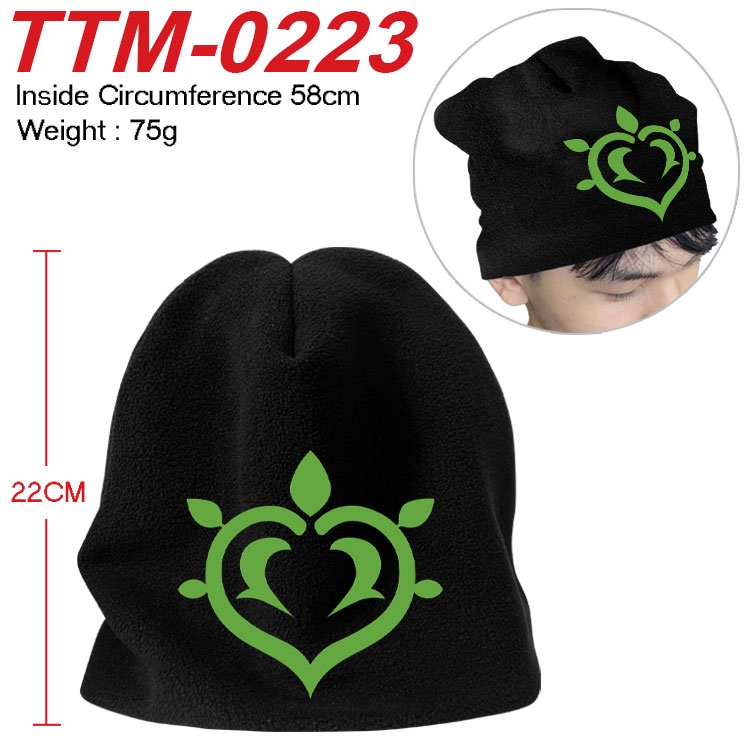 Genshin Impact Printed plush cotton hat with a hat circumference of 58cm (adult size) TTM-0223