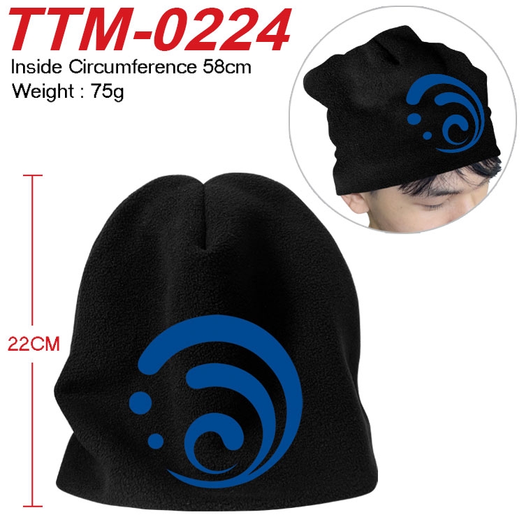 Genshin Impact Printed plush cotton hat with a hat circumference of 58cm (adult size)  TTM-0224