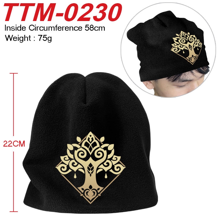 Genshin Impact Printed plush cotton hat with a hat circumference of 58cm (adult size)  TTM-0230