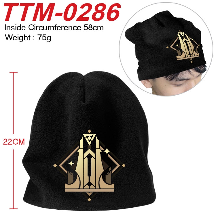 Genshin Impact Printed plush cotton hat with a hat circumference of 58cm (adult size) TTM-0286