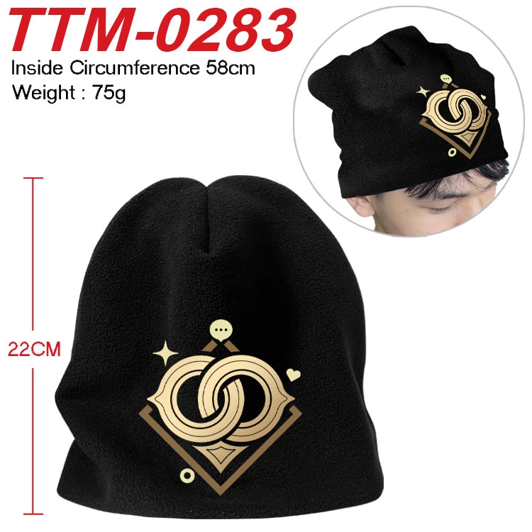 Genshin Impact Printed plush cotton hat with a hat circumference of 58cm (adult size) TTM-0283