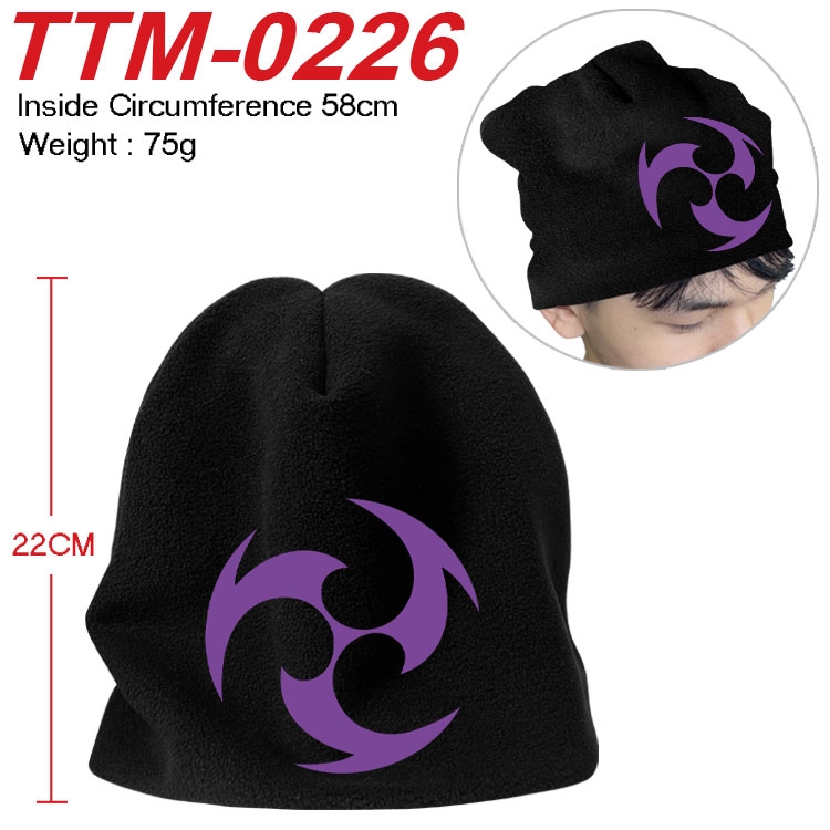 Genshin Impact Printed plush cotton hat with a hat circumference of 58cm (adult size) TTM-0226