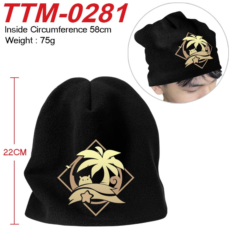 Genshin Impact Printed plush cotton hat with a hat circumference of 58cm (adult size)  TTM-0281