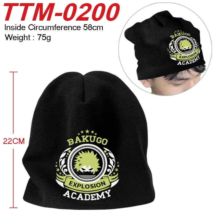 My Hero Academia Printed plush cotton hat with a hat circumference of 58cm (adult size) TTM-0200