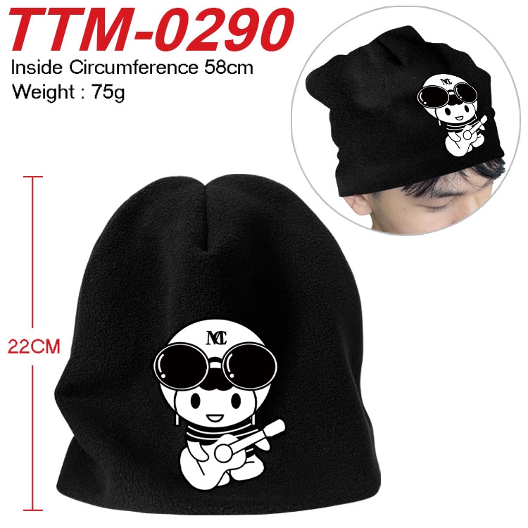 Helmeted Youth Printed plush cotton hat with a hat circumference of 58cm (adult size)  TTM-0290