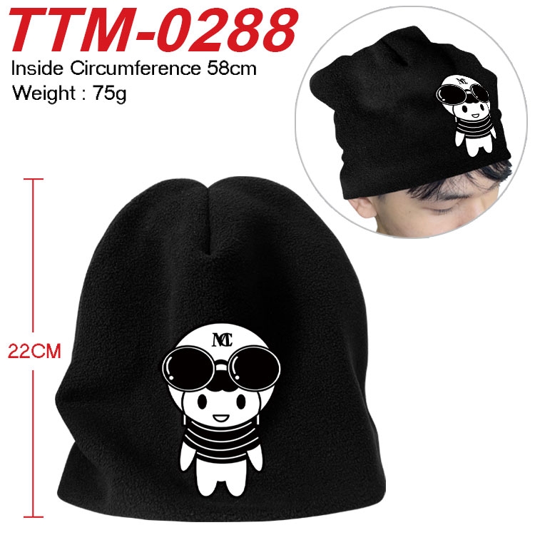 Helmeted Youth Printed plush cotton hat with a hat circumference of 58cm (adult size)  TTM-0288