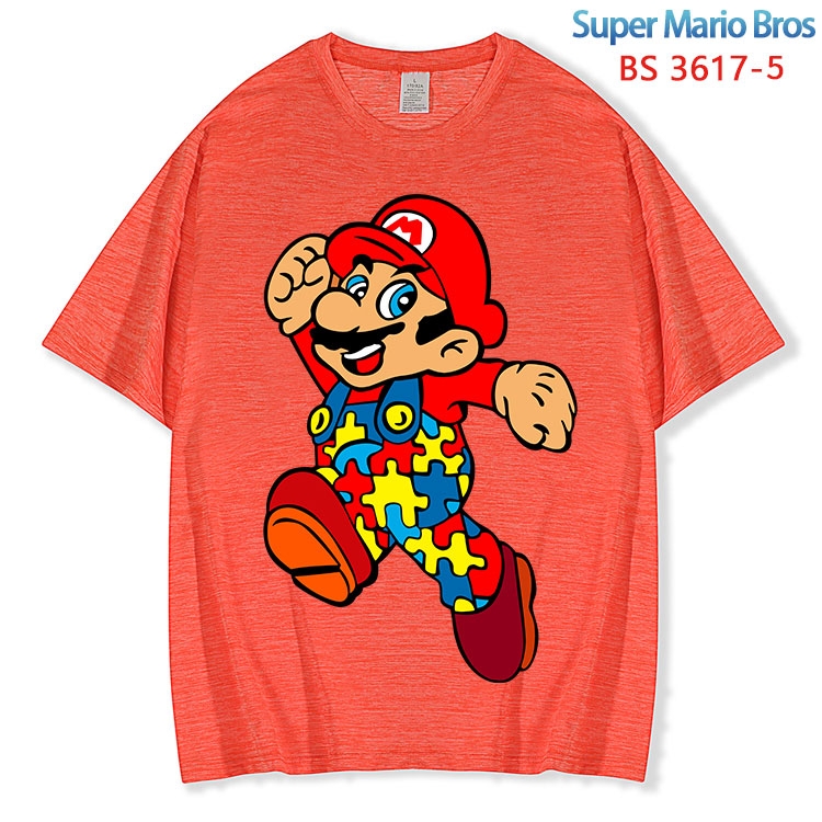 Super Mario  ice silk cotton loose and comfortable T-shirt from XS to 5XL BS-3617-5