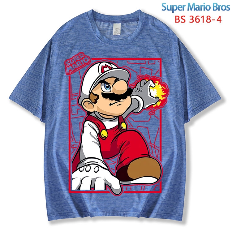 Super Mario  ice silk cotton loose and comfortable T-shirt from XS to 5XL BS-3618-4