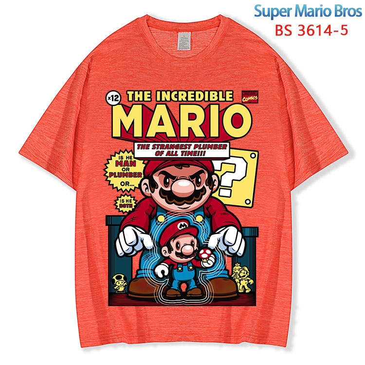 Super Mario  ice silk cotton loose and comfortable T-shirt from XS to 5XL  BS-3614-5