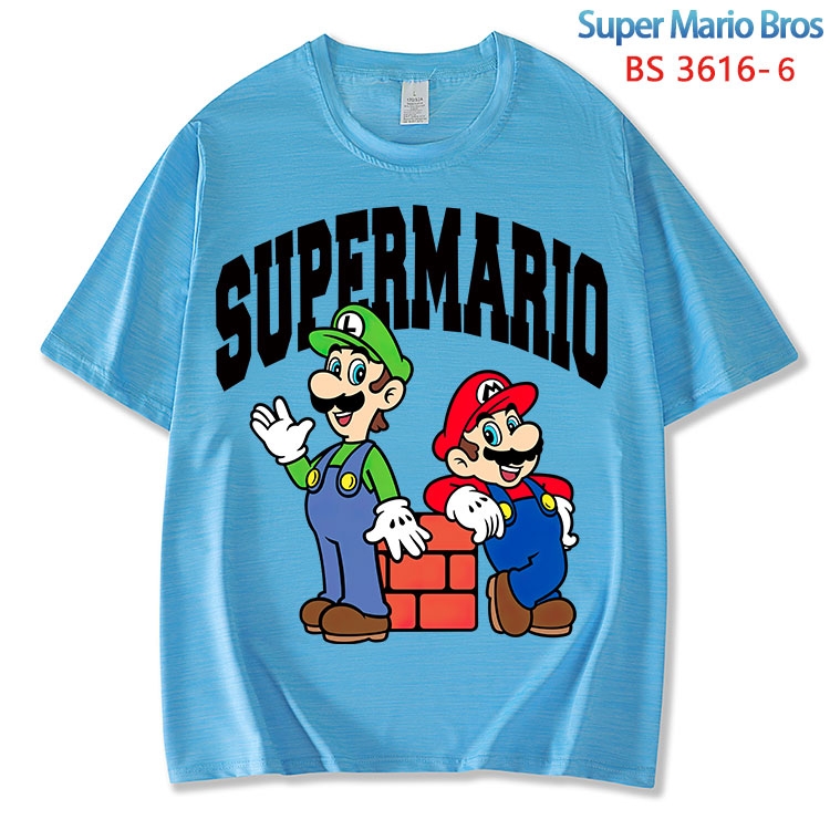 Super Mario  ice silk cotton loose and comfortable T-shirt from XS to 5XL BS-3616-6