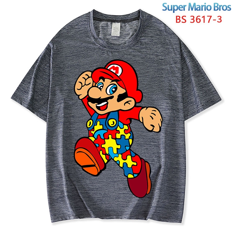 Super Mario  ice silk cotton loose and comfortable T-shirt from XS to 5XL BS-3617-3