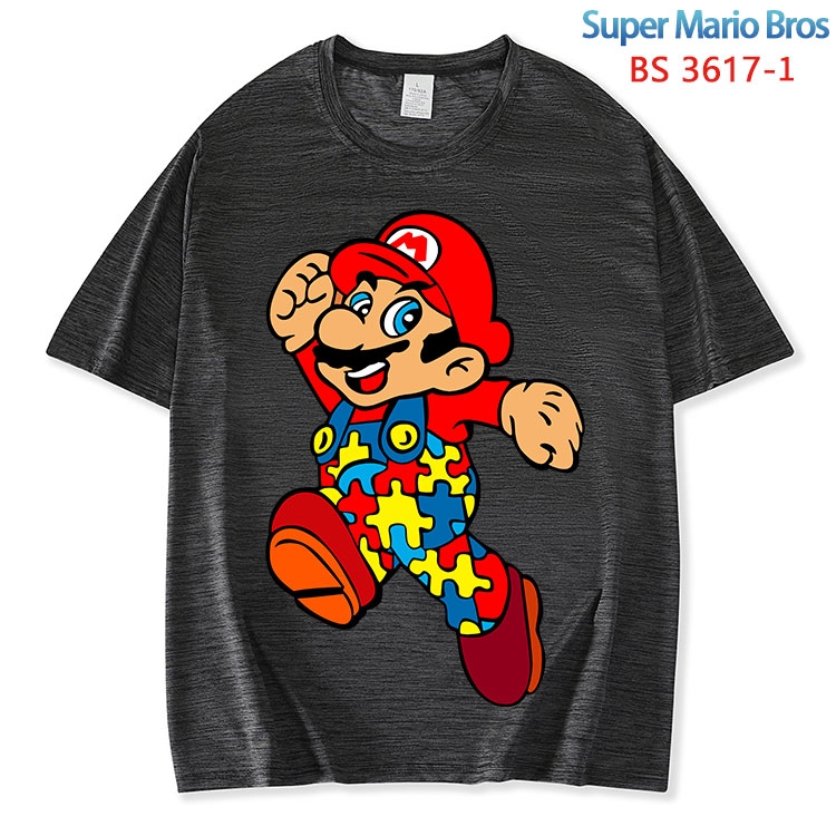 Super Mario  ice silk cotton loose and comfortable T-shirt from XS to 5XL BS-3617-1