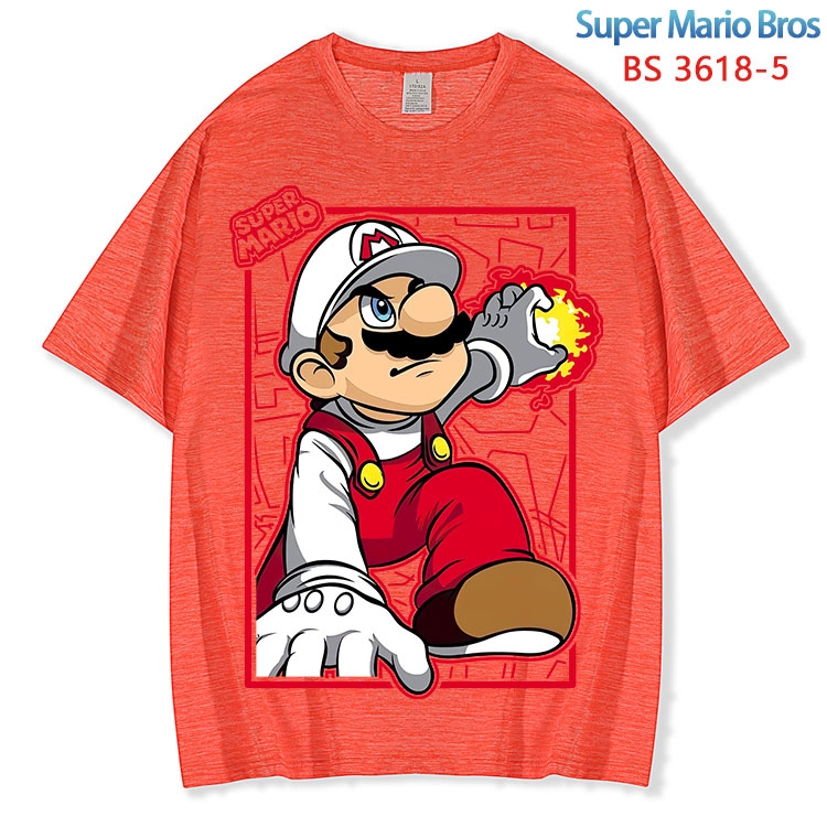 Super Mario  ice silk cotton loose and comfortable T-shirt from XS to 5XL BS-3618-5