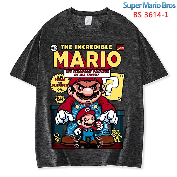 Super Mario  ice silk cotton loose and comfortable T-shirt from XS to 5XL BS-3614-1