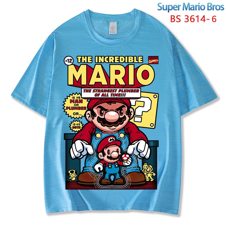 Super Mario  ice silk cotton loose and comfortable T-shirt from XS to 5XL BS-3614-6