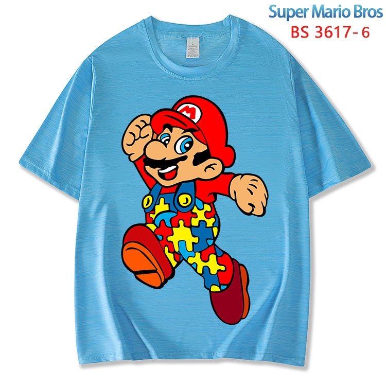 Super Mario  ice silk cotton loose and comfortable T-shirt from XS to 5XL BS-3617-6