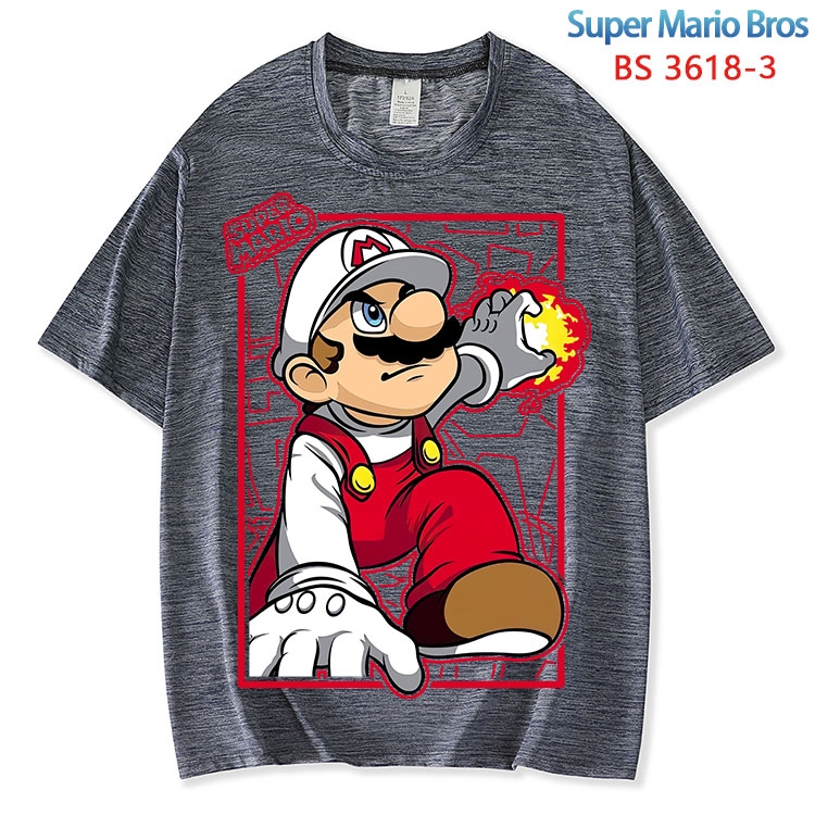 Super Mario  ice silk cotton loose and comfortable T-shirt from XS to 5XL BS-3618-3