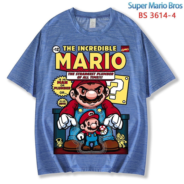 Super Mario  ice silk cotton loose and comfortable T-shirt from XS to 5XL BS-3614-4