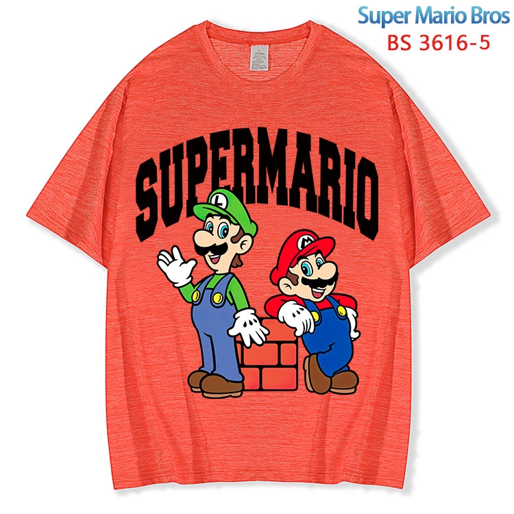 Super Mario  ice silk cotton loose and comfortable T-shirt from XS to 5XL  BS-3616-5