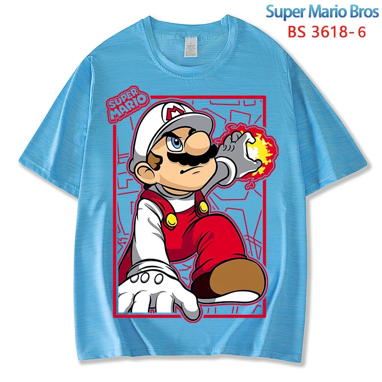 Super Mario  ice silk cotton loose and comfortable T-shirt from XS to 5XL BS-3618-6
