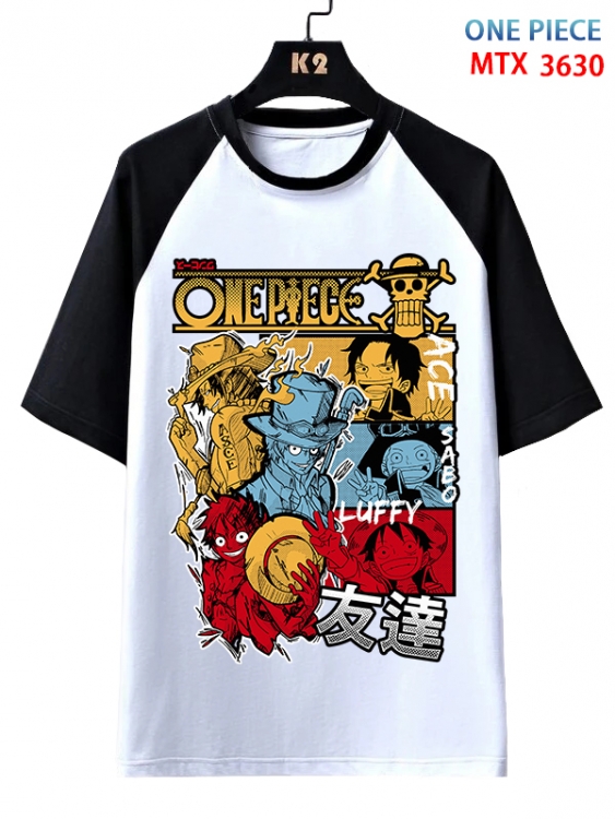 One Piece Anime raglan sleeve cotton T-shirt from XS to 3XL  MTX-3630-1