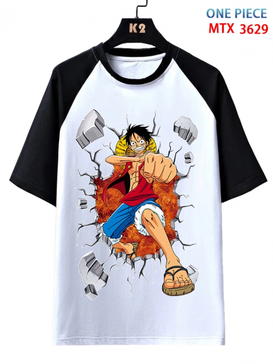 One Piece Anime raglan sleeve cotton T-shirt from XS to 3XL  MTX-3629-1