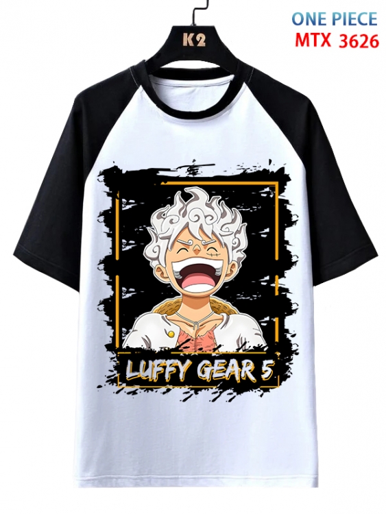 One Piece Anime raglan sleeve cotton T-shirt from XS to 3XL MTX-3626-1