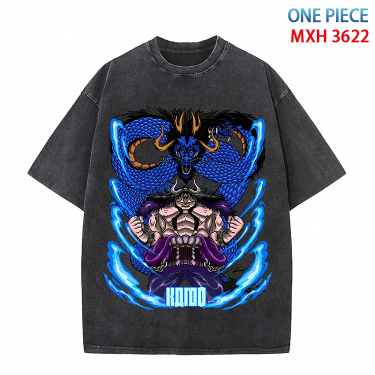 One Piece Anime peripheral pure cotton washed and worn T-shirt from S to 4XL  MXH-3622