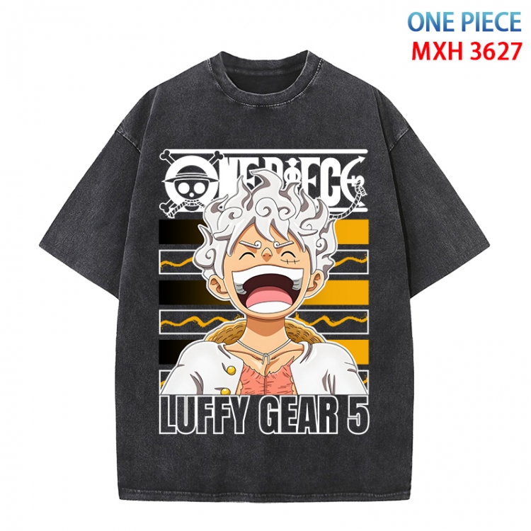 One Piece Anime peripheral pure cotton washed and worn T-shirt from S to 4XL MXH-3627