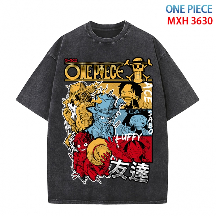 One Piece Anime peripheral pure cotton washed and worn T-shirt from S to 4XL MXH-3630