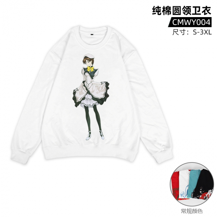 EVA Anime Cotton Long Sleeve Sweater Direct Spray Process from S to 3XL Supports Customization CMWY004