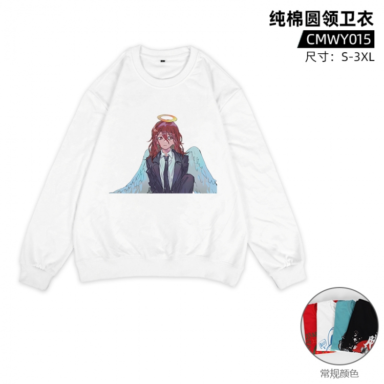 Chainsaw man Anime Cotton Long Sleeve Sweater Direct Spray Process from S to 3XL Supports Customization CMWY015