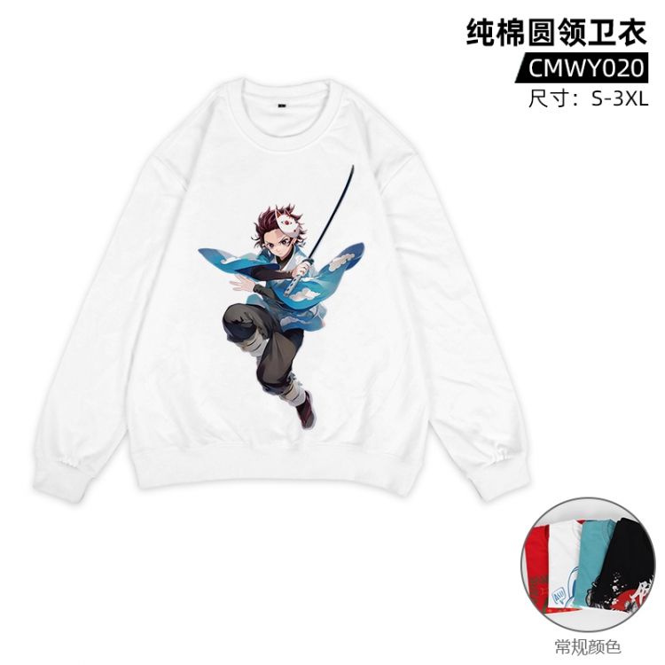 Demon Slayer Kimets Anime Cotton Long Sleeve Sweater Direct Spray Process from S to 3XL Supports Customization CMWY020