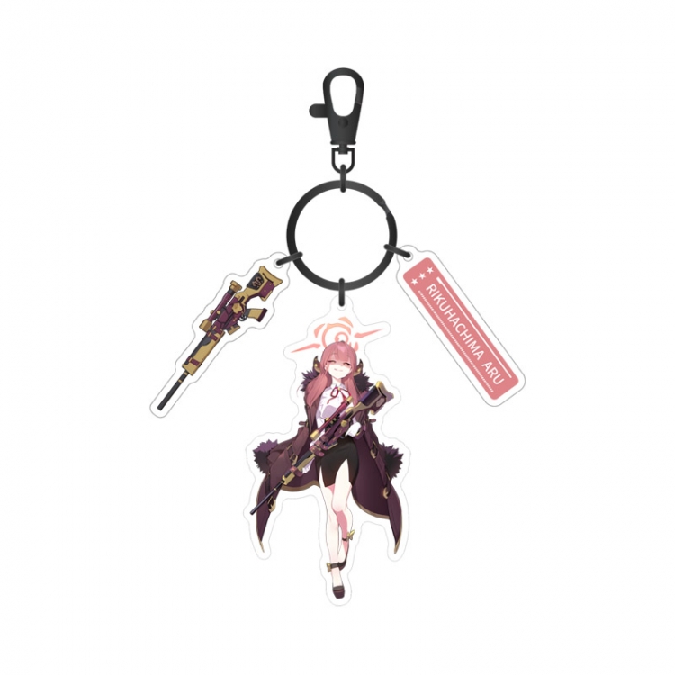 Blue Archive Anime surrounding sandwich acrylic 3 pendant keychain pendant price for 5 pcs