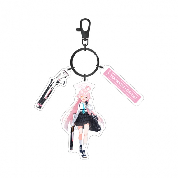 Blue Archive Anime surrounding sandwich acrylic 3 pendant keychain pendant price for 5 pcs