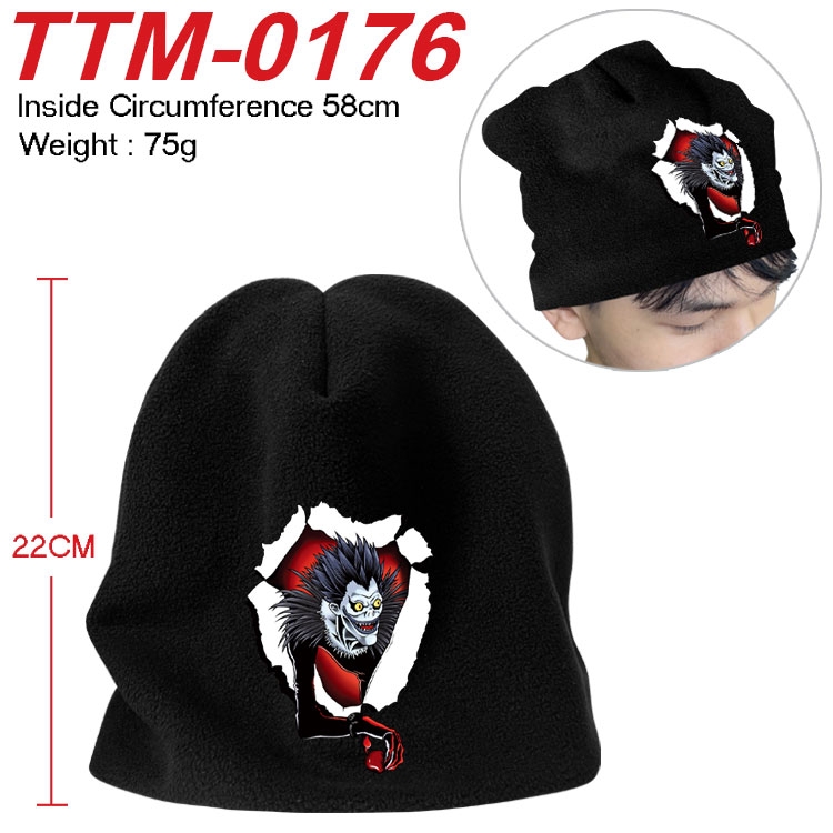 Death note Printed plush cotton hat with a hat circumference of 58cm (adult size)  TTM-0176